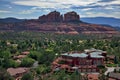 A view of the city of Sedona from the Chapel of the Holy Cross, Arizona, USA Royalty Free Stock Photo