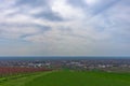 A view on city of Slankamen from a hill, near Danube river Royalty Free Stock Photo