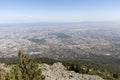 View of city of Sofia from Kamen Del Peak at Vitosha Mountain Royalty Free Stock Photo