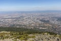 View of city of Sofia from Kamen Del Peak at Vitosha Mountain Royalty Free Stock Photo