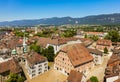 View of the city of Solothurn from the tower of the St. Ursus cathedral