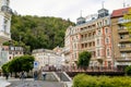 A view of the city, Street Stara louka, Karlovy Vary Royalty Free Stock Photo