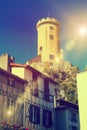 View from city streets on Chateau de Foix