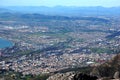 View on city from Table Mountain, South Africa, Cape Town Royalty Free Stock Photo
