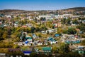 View of the city of Ussuriysk from a height Royalty Free Stock Photo