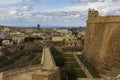 View on the city of Victoria in Gozo from the citadel Royalty Free Stock Photo