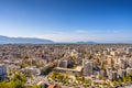 View of the city Vlore in Albania. Vlore is the second largest port city of Albania Royalty Free Stock Photo