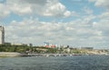 View of the city of Volgograd. The Volgograd Arena football stadium.