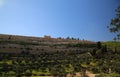 View of the city walls of Jerusalem