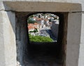 View from the city walls. Old town of Dubrovnik, Croatia. Balkans, Adriatic sea, Europe Royalty Free Stock Photo