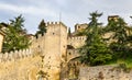 View of city walls of San Marino