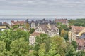 View of the city of Zelenogradsk and the Baltic Sea, Russia. Modern residential buildings