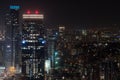 View of the citylights in the city of Israel at night