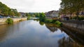 Cityscape of Figeac and river of Le Cele lot France