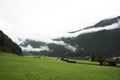 View cityscape and landscape of Pfunds city in Tyrol, Austria Royalty Free Stock Photo