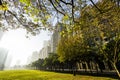 cityscape of Taichung city in in the morning.