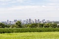 View of Ciudad del Este (Paraguay) from Foz do Iguacu, Brazil. Royalty Free Stock Photo