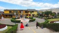 View of the Ciudad Mitad del Mundo turistic center near of the city of Quito