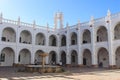 View of classic colonial patio at san felipe neri convent