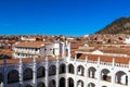 View of classic colonial patio at san felipe neri convent