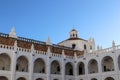 View of classic colonial patio at san felipe neri convent