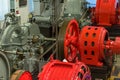 View of a classic 1934 industrial hydroelectric generator engine