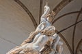 `The rape of Polyxena` sculpture in Loggia Dei Lanzi, Florence, Italy. Royalty Free Stock Photo