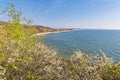 View from a cliff on the island Hiddensee, Germany Royalty Free Stock Photo