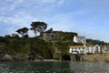 Rocky coastline in Polperro, Cornwall, England Royalty Free Stock Photo