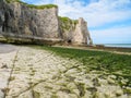 View of the cliffs and the beach on a low tide, Royalty Free Stock Photo