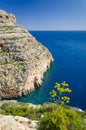 Cliffs and Maltese mediterranean seacoast near the Blue Grotto, Royalty Free Stock Photo