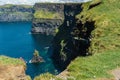 View of Cliffs of Moher in county Clare, Ireland, in a sunny day Royalty Free Stock Photo