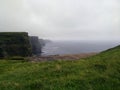 View of the Cliffs of Moher in summer. Cliff in Ireland, on the Atlantic Ocean in County Clare Royalty Free Stock Photo