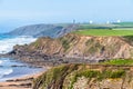 View of the cliffs on the north Cornish coast near Bude, England Royalty Free Stock Photo
