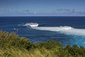 View from cliffs at Peahi or Jaws surf break, Maui, Hawaii, USA