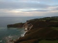 View of the cliffs of Pimiango on the coast of the Cantabrian Sea Royalty Free Stock Photo