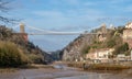 View of the Clifton Suspension Bridge and Clifton area of Bristol Royalty Free Stock Photo