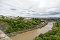 View from clifton suspension bridge towards bristol centre. Royalty Free Stock Photo