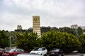 View of the clock tower in Baku. Azerbaijan May 2019.