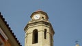 View of the clock tower in the city of Colella