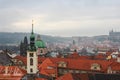 View from clock tower in Old Town, Prague, Czech Republic