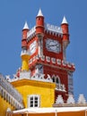 Clock tower of Pena Palace. Sintra. Portugal Royalty Free Stock Photo