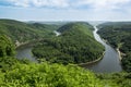 View from Cloef to Saarschleife, Saar river, Germany Royalty Free Stock Photo