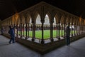 View of the cloister of the Abbey in Mont Saint-Michel