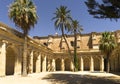 View of the cloister of the gothic cathedral of the Incarnation in Almeria. Royalty Free Stock Photo