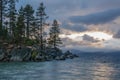 Sundown at Sand Harbor on Lake Tahoe