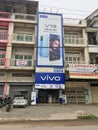 View of closed shops in Cambodia
