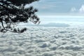 View of a cloud top of mountain