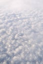 View of clouds from above. Heaven background. Clear cloudscape