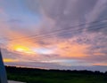 the view of the clouds in the afternoon or the sunset is very charming. Royalty Free Stock Photo